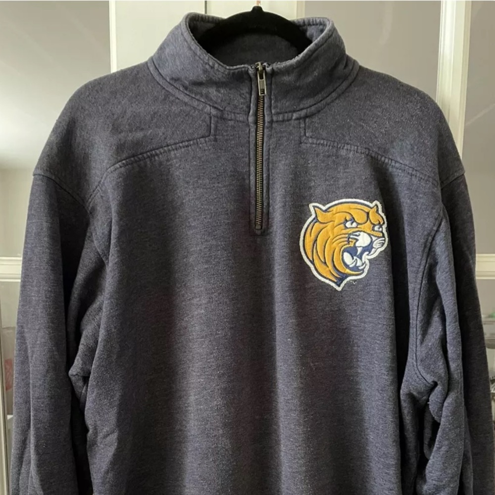 Johnson & Wales University Triblend Sweats Men’s Sz L 1/4 Zip Sweatshirt